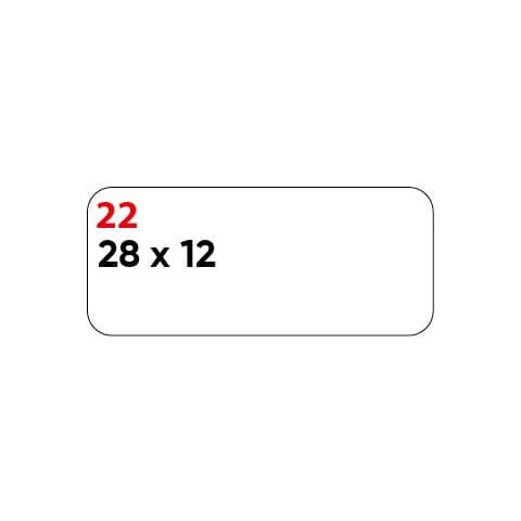 Etichette bianche permanenti Markin Copiatabu 28x12 mm - conf. 10 blister da 10 ff A4 - X11022
