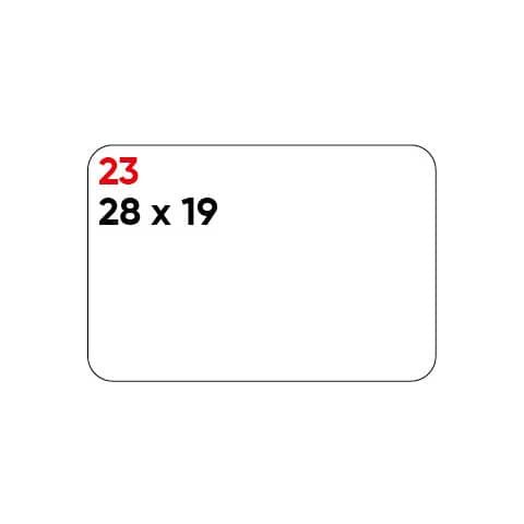 Etichette bianche permanenti Markin Copiatabu 28x19 mm - conf. 10 blister da 10 ff A4 - X11023