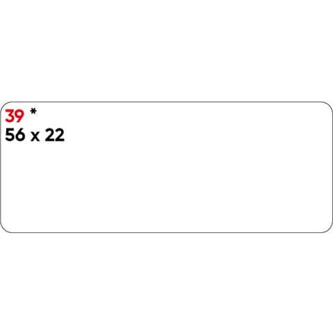 Etichette bianche permanenti Markin Copiatabu 56x22 mm - conf. 10 blister da 10 ff A4 - X11039