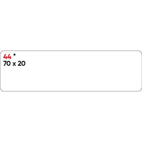 Etichette bianche permanenti Markin Copiatabu 70x20 mm - conf. 10 blister da 10 ff A4 - X11044