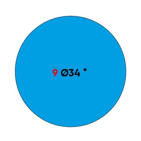 Etichette permanenti Markin Copiatabu  34 mm - blu - conf. 10 blister da 10 ff A4 - X11009BL