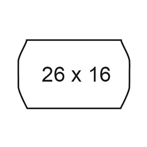 Etichette permanenti in rotolo Markin 26x16 mm - 16 rotoli da 1000 etichette - X3502616PER