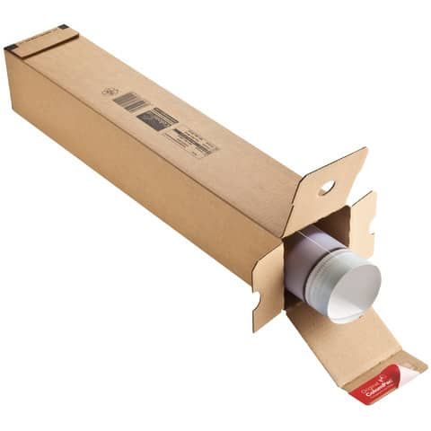 Tubo fustellato per spedizioni ColomPac conf. 10 pz - cartone ondulato avana trapezoidale 61x10,8x10,8 cm - CP07204