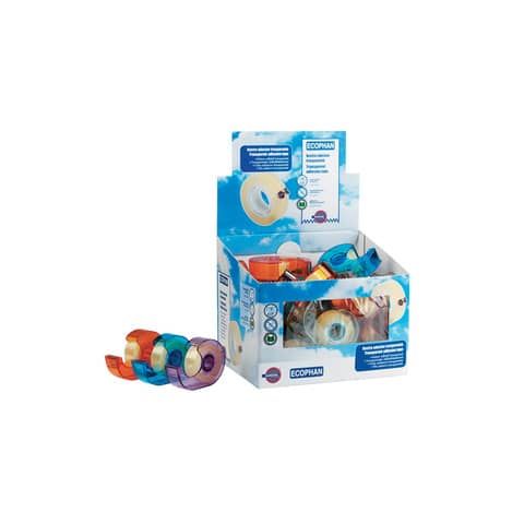 Espositore 34 pezzi nastro adesivo ECOPHAN Eurocel formato 19x25 cm - con dispenser - 001418208