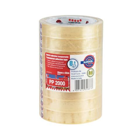 Nastro adesivo Eurocel PP2000 a torre formato 19x66 cm - conf. 8 pz - 1122212