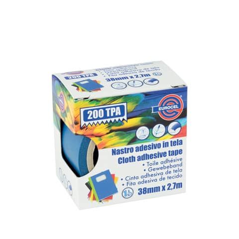 Nastro adesivo telato Eurocel formato 38x2,7 mt- colore blu 016614314 -16