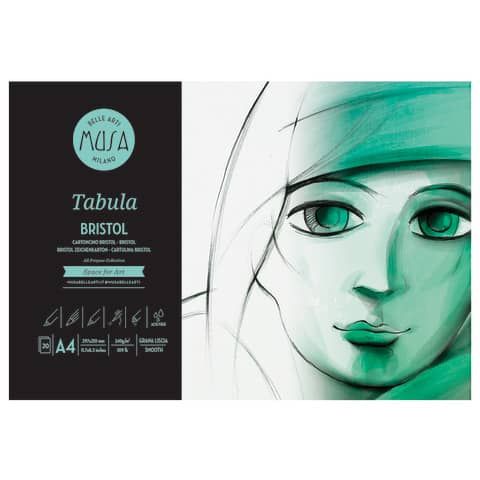 blocco Bristol TABULA CWR 20 fogli 240 gr formato A4 MU136294