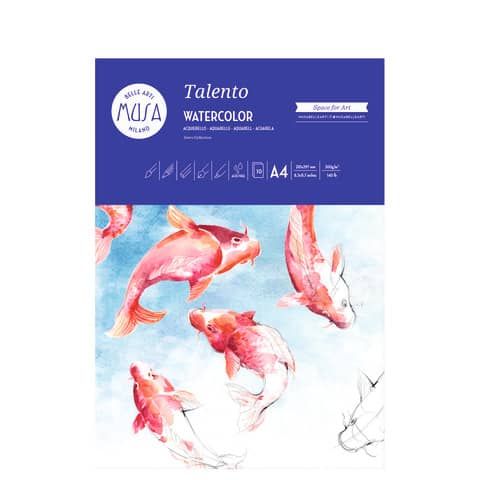 Blocco per acquerello TALENTO CWR 10 ff - 300 gr formato A4 MU131294