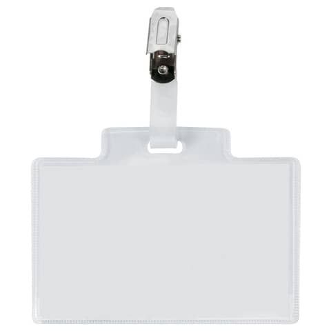 Targa portabadge con clip Sei Rota Pass 3M - formato 9,5x6 cm - conf. 100 pezzi - 318007 CF.6
