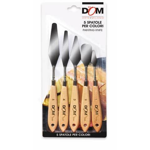 Blister spatole per colori a olio CWR conf. 5 misure diverse - 10919