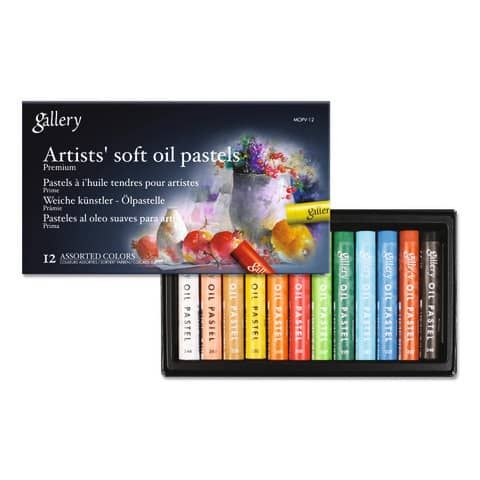Pastelli a olio tondi per artisti CWR 12 colori assortiti 12762/12