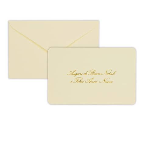 Cartoncino auguri di Natale Rex-Sadoch formato 14x9 cm - crema 21208
