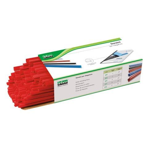 Dorsino in plastica tondo Lebez formato 6 mm - colore rosso 872R