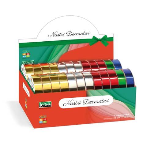 Nastro regalo Lebez 18x10 mt - metallizzato 60397