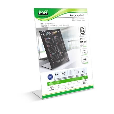 Portadepliant in PET Lebez formato 21x30 cm - base a L 80984 - 2