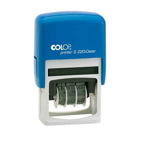 Timbro Colop S220 autoinchiostrante datario -  carattere 4 mm datario piastra non personalizzabile - S 220BLS
