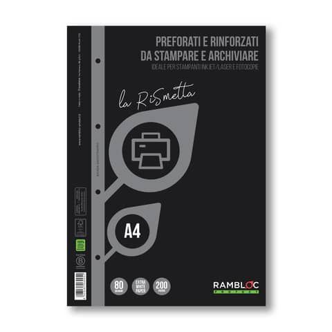 Blocco fogli ricambio Rambloc LA RISMETTA 100 fogli A4 - 90506995