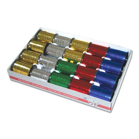 Rotolino nastro lucido Bolis 10x10 mt - colori lucidi classici - conf. 20 pz - 65011073448