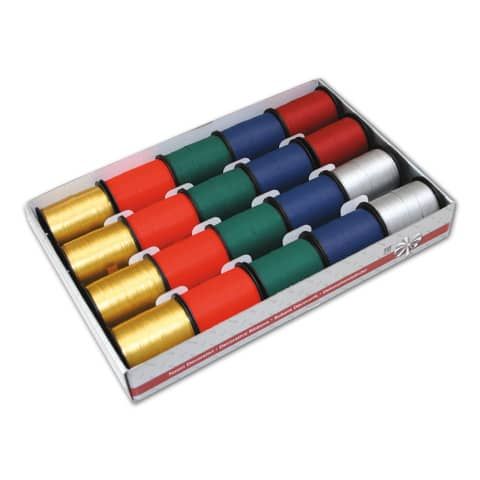 Rotolino nastro di carta Bolis 10x10 mt fantasia Natale - conf. 20 pz - 59101073448