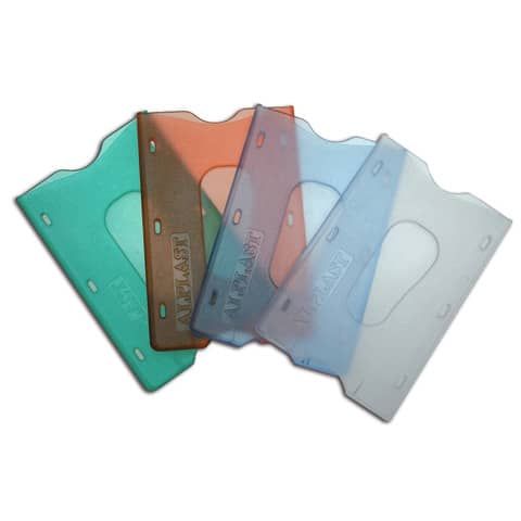 Portacard rigida Alplast ad uno scomparto con asola estrattrice trasparente - 1009