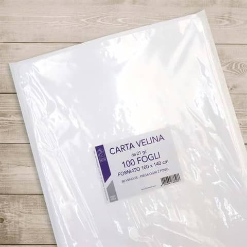 Carta velina 21 grammi Florio Carta ripiegata colore bianco - conf. 100 pezzi - 6266