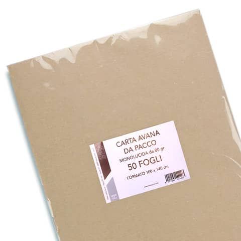 Carta da pacco Florio Carta ripiegata formato 100x140 cm - colore avana - conf. 50 pz - 1403_1