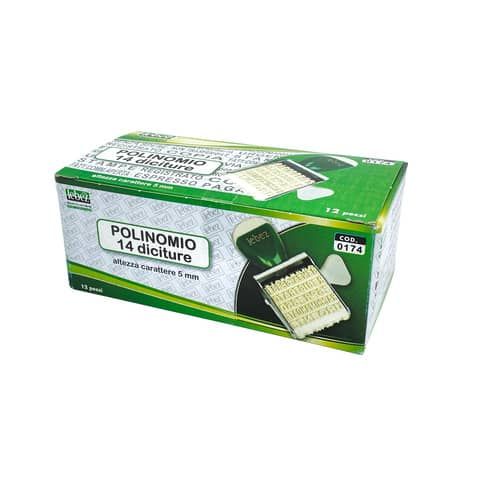 Timbro polinomio Lebez 14 diciture  174