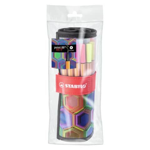 Rollerset Stabilo Point 88 fineliner - conf. 25 colori assortiti 8825-071-20