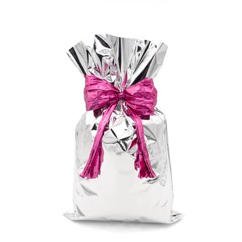Buste regalo metallizzate Italpak - formato 35x50 cm - conf. 50 pz argento X007000355000