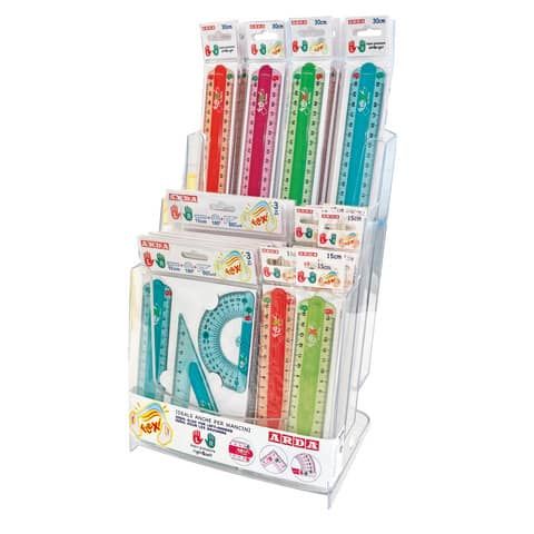 Espositore 45 pezzi Arda Left&amp;Right mini-set e righe 117ESP