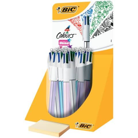 Espositore 20 penne a sfera a scatto Bic 4 Colours Shina 902128