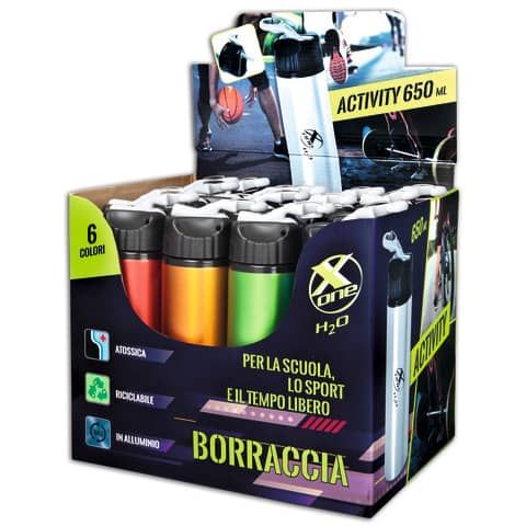Espositore borraccia Nikoffice x-one activity - 12 pezzi - capacit 650 ml 57NIK002