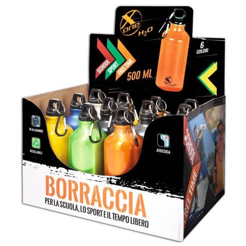Espositore borraccia Nikoffice x-one activity - 12 pezzi - capacit 500 ml 57NIK001
