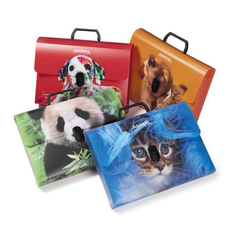 Valigetta Ri.Plast in plastica Animal Friends Collection formato 28x38x5 cm 64EP16