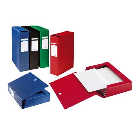 Scatola archivio Sei Rota Scatto in Colpan a 3 lembi con bottoni - verde - 26 x 36 x 60 cm - 67900605