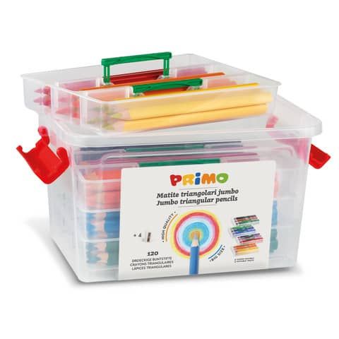 Matite colorate Primo Jumbo Triangolar School Box 120 pezzi colori assortiti 517TJ120