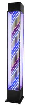 BLUE FARM | Barine. Floor mounted barber pole with light and rotation