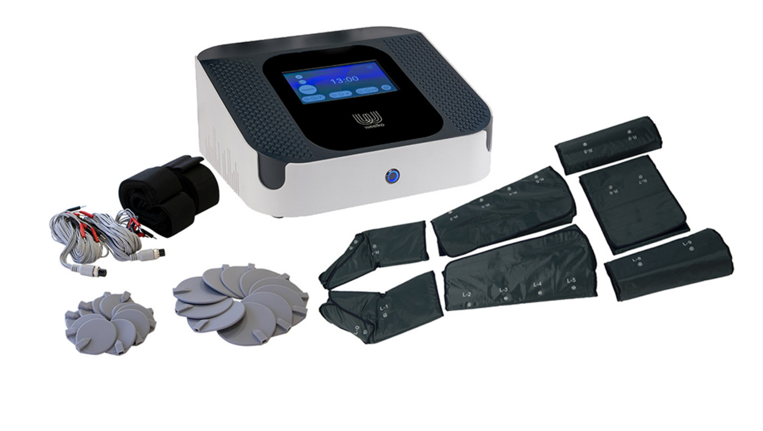 BLUE FARM | Weelko. Hightech Combi Fit. Pressomassage + Thermothérapie + Électrostimulation 3 en 1.