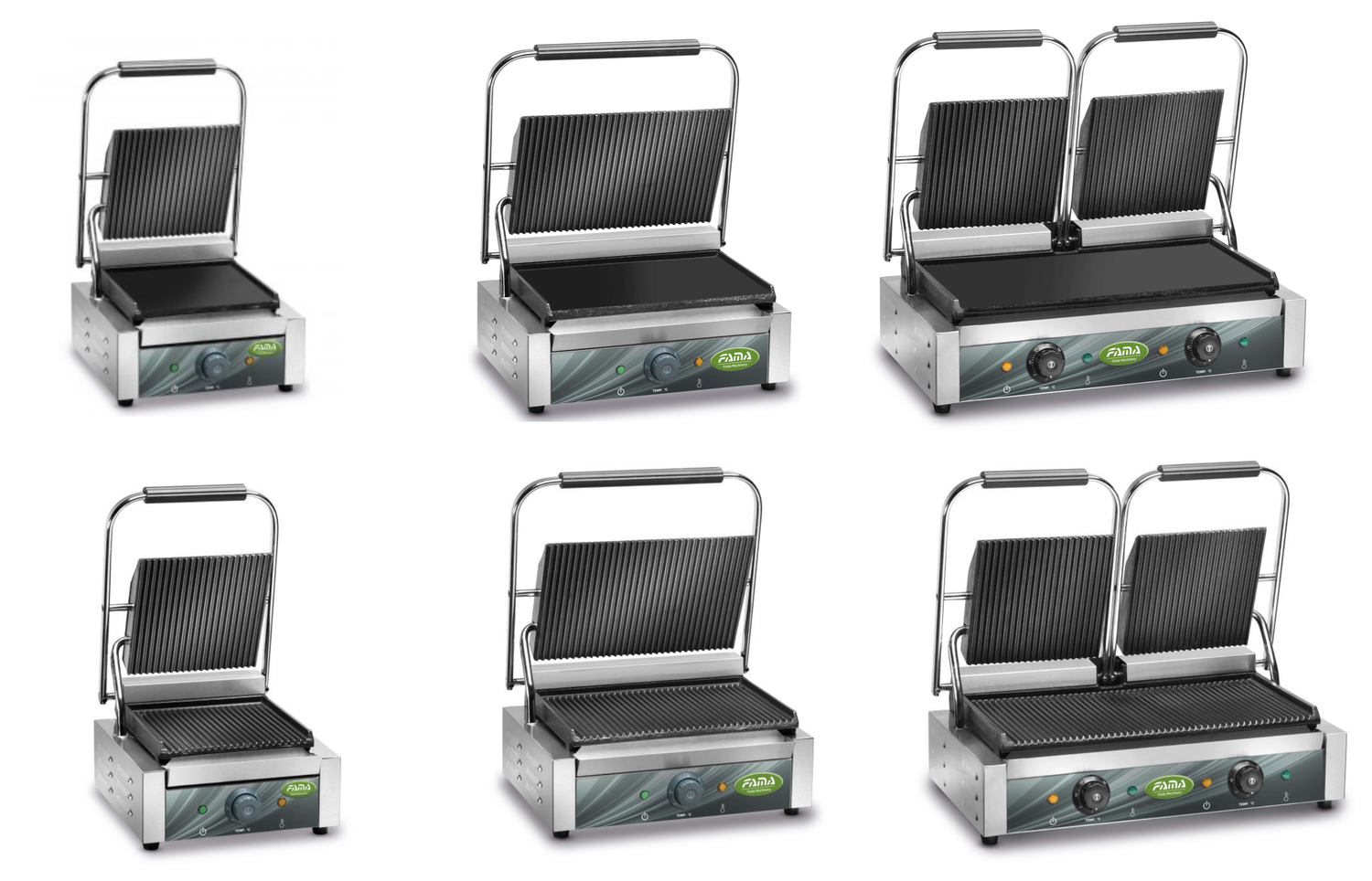 BLUE FARM | FAMA. Grill plate with cast iron cooking surface. 3 models