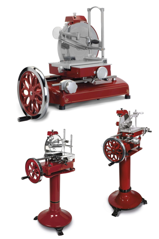 BLUE FARM | FAMA. Flywheel slicers in &quot;fire&quot; painted aluminum alloy