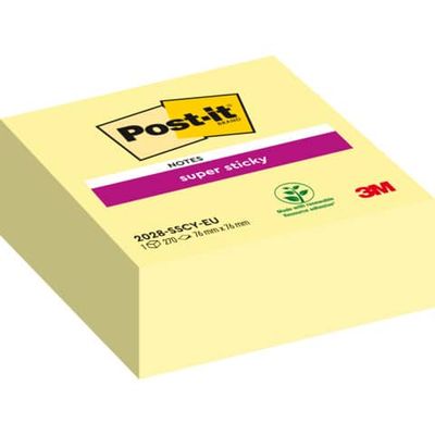 Foglietti riposizionabili Post-it Cubo Super Sticky Notes 76x76 mm 270 ff Giallo Canary?  2028-SSCY-EU