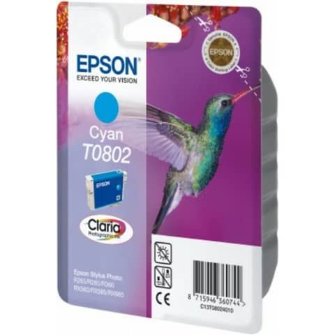 Cartuccia inkjet Colibr T0802/blister RS Epson ciano C13T08024011