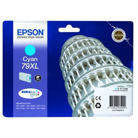 Cartuccia inkjet alta capacit blister RS 79XL Epson ciano C13T79024010