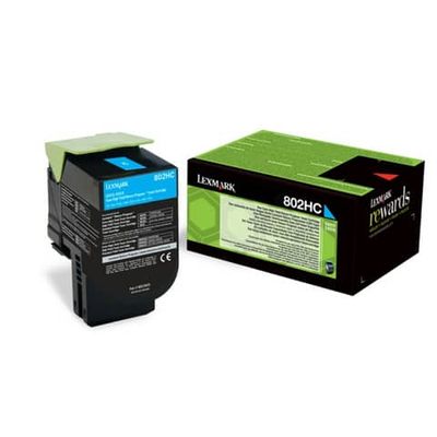 Toner alta resa return program 802HC Lexmark ciano 80C2HC0