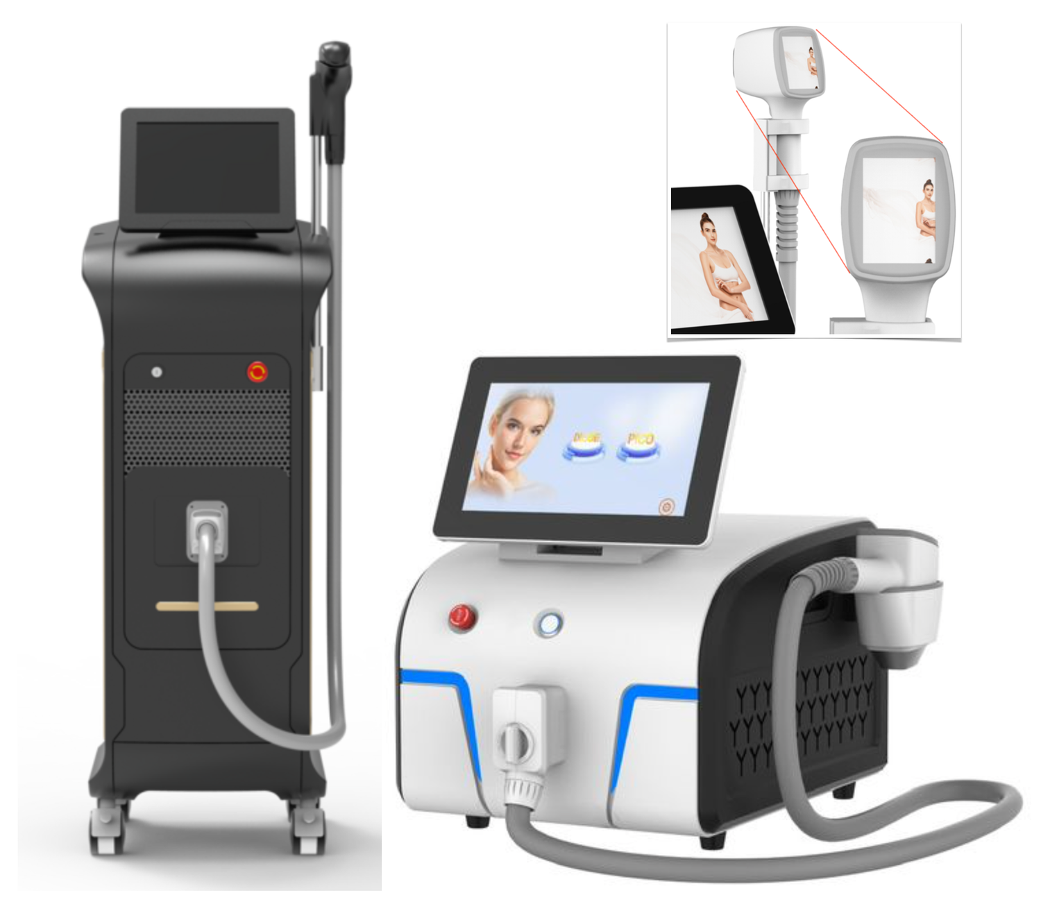 BLUE FARM | BF Tech. Alice 600 T. Diode Laser for Epilation, Countertop or Trolley-Mounted