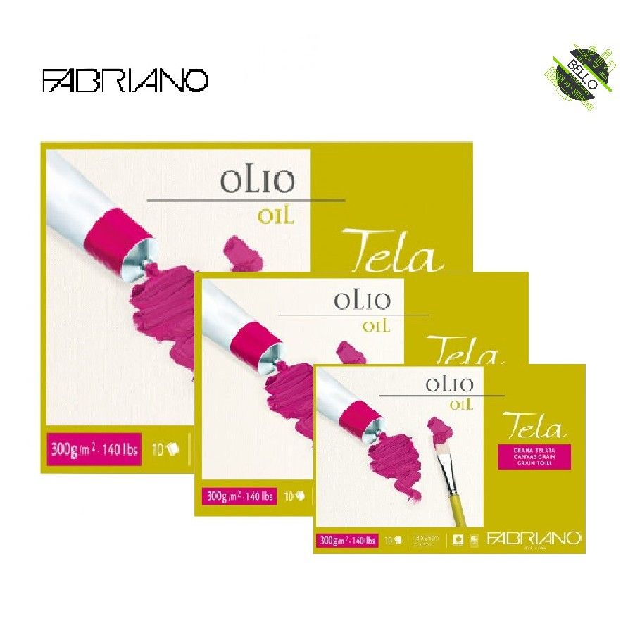 BLUE FARM | Fabriano. Oil Painting Paper Block TELA 300 g - 10 Sheets. 3 Models Available