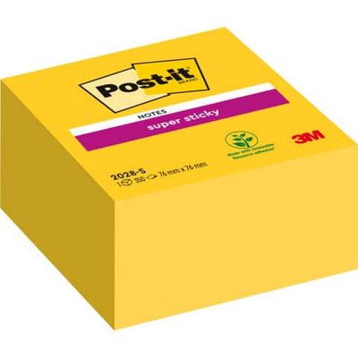 Foglietti riposizionabili Post-it Cubo Super Sticky Notes 76x76 mm giallo oro 2028-S