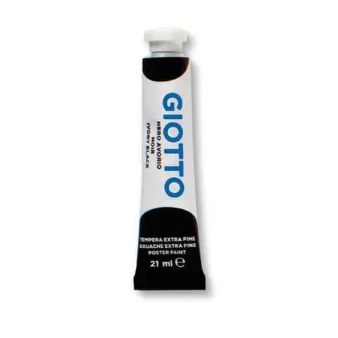 BLUE FARM | Giotto Fila. F35502400. Black tempera paint in tube with screw cap