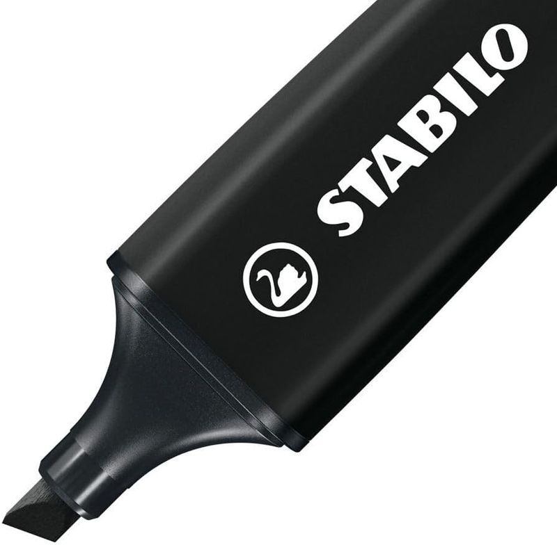 BLUE FARM | Stabilo. Boss Original Textmarker – schwarze Farbe – 70/46. 10 Stücke