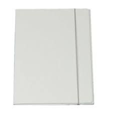 BLUE FARM | CDG. Three-flap folder with elastic 25x34.5 cm 0.8 mm white color - CG0032LBXXXAE13